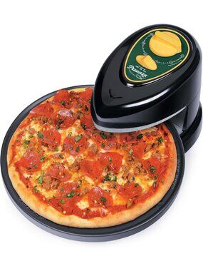 Green/Gold Rotating Oven for Perfectly Cooked Pizzas and Snacks